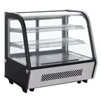 image of DoughXpress DXP-REF28 28" Full Service Countertop Refrigerated Display Case with Sliding Glass Door, 2 Shelves - 160 w