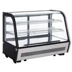 image of DoughXpress DXP-REF35 35" Full Service Countertop Refrigerated Display Case with Sliding Glass Door, 2 Shelves - 160 w