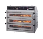 image of Doyon PIZ3G 35" Triple Deck Gas Countertop Pizza Oven w/ (3) 18" Pizza Capacity, Glass Doors