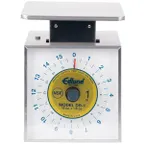 image of Edlund DR-1 Portion Scale, 1-9 lb Capacity, Stainless, 16 oz/1/8 oz Graduation, Rotating Dial, Dishwasher‑Safe
