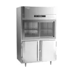 image of Victory DRS-2D-S1-HD-HC 52" 2-Section Reach-In Refrigerator w/ 2 Sliding Glass & 2 Swing Solid Half Doors, 45 cu. ft.