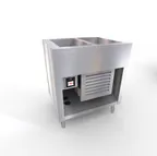 image of Duke 314-FCP-25PG-N7 32" Aeroserv™ Flush Mount Cold Pan Unit, Refrigerated, (2) Pan