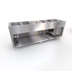 image of Duke 328-FCP-25SS-N7 88" Aeroserv™ Flush Mount Cold Pan Unit, Refrigerated, (6) Pan