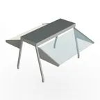 image of Duke 839 Buffet Shelf, 72-3/8" W X 10-1/2" D X 20" H, 18 Ga. Stainless Steel