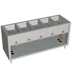 image of Duke E305-25SS 74" Aeroserv™ Hot Food Unit, (5) Stainless Steel Heat Wells