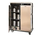 image of FWE E-960 Banquet Cabinet, 2-Door, 61-66", 96 Capacity, 4 Shelves, SS, 6" Casters, Slide-Out Drawer