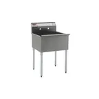 image of Eagle Group 1824-1-16/4-3VP One Compartment Sink, 24"W x 18"L Bowl Without Drainboards