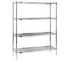 image of Eagle Group 1836C63 Chrome RediPak® 4-Tier Wire Shelving Units - 36"W x 18"D x 63"H