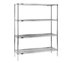 image of Eagle Group 1848C63 Chrome 4-Tier RediPak® Wire Shelving Units - 36"W x 18"D x 63"H