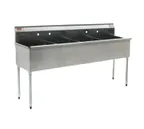 image of Eagle Group 1872-4-16/3 73" Four Compartment Sink, 18"W x 18"L Bowl Without Drainboard