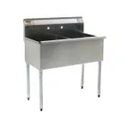 image of Eagle Group 2448-2-16/4 49" Two Compartment Sink, 24"W x 24"L Bowl Without Drainboard