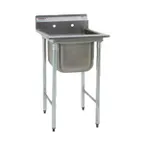 image of Eagle Group 314-16-1-18R-3VP 38" One Compartment Sink, 16"W x 20"L Bowl With Right-Hand Drainboards