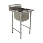 image of Eagle Group 314-16-1-3VP 23" One Compartment Sink, 16"W x 20"L Bowl Without Drainboards
