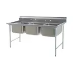 image of Eagle Group 314-24-3 83" Three Compartment Sink, 24"W x 24"L Bowl Without Drainboard