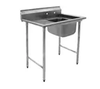 image of Eagle Group 412-16-1-24L 44" One Compartment Sink, 16"W x 20"L Bowl With Left-Hand Drainboards