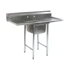 image of Eagle Group 414-16-1-24 66" One Compartment Sink, 16"W x 20"L Bowl With 2 Drainboards
