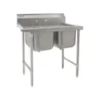 image of Eagle Group 414-18-2 45" Two Compartment Sink, 18"W x 24"L Bowl Without Drainboard
