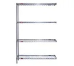 image of Eagle Group A4-63-1860V VALU-MASTER® Pewter Epoxy 4-Shelf Add-On Shelving Unit - 60"W x 18"D x 63"H