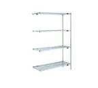 image of Eagle Group A4-74-2142E EAGLEgard® Hybrid Epoxy 4-Shelf Add-On Shelving Unit - 42"W x 21"D x 74"H