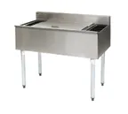 image of Eagle Group B3CT-18-7-X 36" Underbar Ice Bin with Cold Plate and Eight Bottle Holders