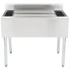 image of Eagle Group B3CT-18 36" Stainless Steel Underbar Ice Bin w/ 8 Bottle Wells