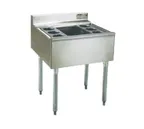 image of Eagle Group B40CT-22 40" Stainless Steel Insulated Underbar Ice Bin w/ 8 Bottle Wells