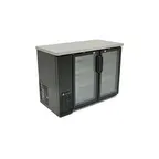 image of Eagle Group BPR-UBB-24-48G Refrigerated Back Bar Cabinet w/ 2 Glass Doors, 4 Shelves