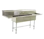 image of Eagle Group BPS-1818-1-18-FC 54" One Compartment Sink, 18"W x 18"L Bowl With 2 Drainboards