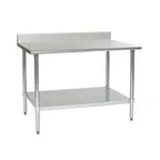 image of Eagle Group BPT-2424EB-BS 24" Open Base Work Table, Galvanized Base / 4-1/2" Backsplash - Flyer