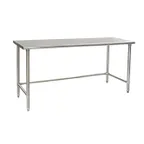 image of Eagle Group BPT-2430STB 30" Open Base Work Table with Side & Rear Crossrails - Without Backsplash