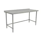 image of Eagle Group BPT-3048STEB-UT 48" Open Base Work Table with Side & Rear Crossrails, 1-1/2" Backsplash