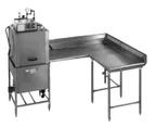 image of Eagle Group CDTCR-48-14/3 Clean "L" Shaped Dishtable w/ Corner Design, Right, 8" Backsplash