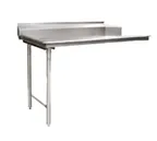 image of Eagle Group CDTL-30-14/3 30" Clean Straight Dishtable w/ Left Table, 8" Backsplash, Steel Legs