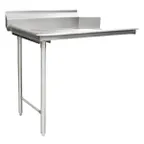 image of Eagle Group CDTL-30-16/4 30" Clean Straight Dishtable w/ Left Table, 8" Backsplash, Galvanized Legs