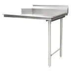 image of Eagle Group CDTR-30-16/4 30" Clean Straight Dishtable w/ Right Table, 8" Backsplash, Galvanized Legs