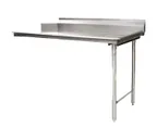 image of Eagle Group CDTR-60-16/3 60" Clean Straight Dishtable w/ Right Table, 8"H Backsplash