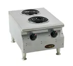 image of Eagle Group CLC-240-2 18" Electric Countertop Hotplate w/ (2) Spiral Burners, Infinite Controls, 4.2 kW, 240v