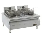 image of Eagle Group CLEF102-240 Split Pot Countertop Electric Fryer w/ (2) 15-lb Fry Pots, 2 Fry Baskets