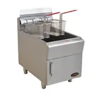 image of Eagle Group CLGF30-NG-X Full Pot Countertop Gas Fryer w/ 30-lb Capacity, 4 Burners, Natural Gas