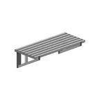 image of Eagle Group CLHDWS-21144 Stainless Steel Wall Mount Cooking Line Heavy Duty Shelf - 144" x 21" 
