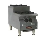 image of Eagle Group CLUHP-2-NG-X 12" Countertop Step-Up Gas Hotplate with (2) Burners, Manual Controls, 50.000 BTU (Flyer)