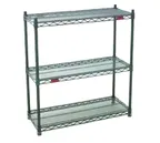 image of Eagle Group DWS4-63-2448V VALU-MASTER® Gray Epoxy Double-Mat Shelf Starter Unit - 60"W x 18"D x 63"H