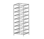 image of Eagle Group FCR-10-9A Full Size Stationary Aluminum Can Rack w/ 162 #10 Cans Capacity, Adjustable Feet