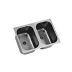 image of Eagle Group FDI-10-14-9.5-2-3VP Weld-In Sink, Two Compartment