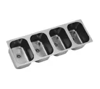 image of Eagle Group FDI-14-16-9.5-4 Weld-In Sink, Four Compartment