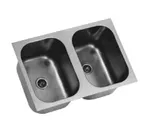 image of Eagle Group FDI-16-19-13.5-2 Weld-In Sink, Two Compartment