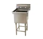 image of Eagle Group FN2016-1-14/3 21" One Compartment Sink, 16"W x 20"L Bowl Without Drainboards
