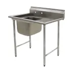 image of Eagle Group FN2424-1-30R-14/3 57" (1) One Compartment Sink-24W x 24"L Bowl, With Right-Hand Drainboards