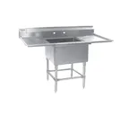 image of Eagle Group FN2424-1-36-14/3 98" (1) One Compartment Sink-24"W x 24"L Bowl, With 2 Drainboards