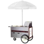 image of Eagle Group HDC48-120NYF 48"L Hot Food Merchandising Cart w/ Umbrella, 2 Wells